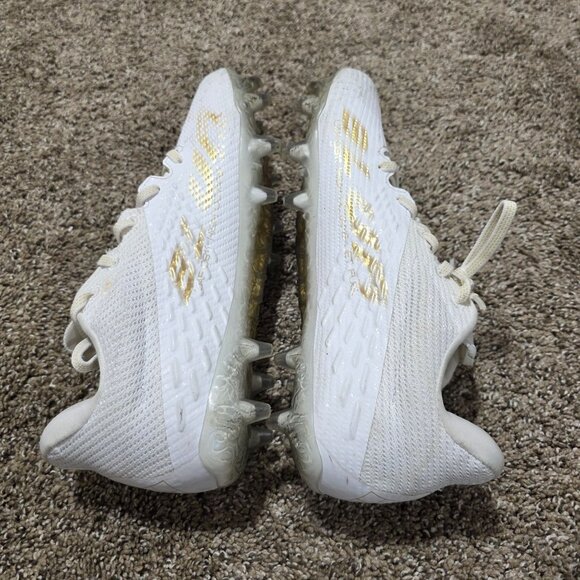 Under Armour Football Cleats White/Gold Men’s Size 8.5 Pre-Owned - Picture 8 of 13